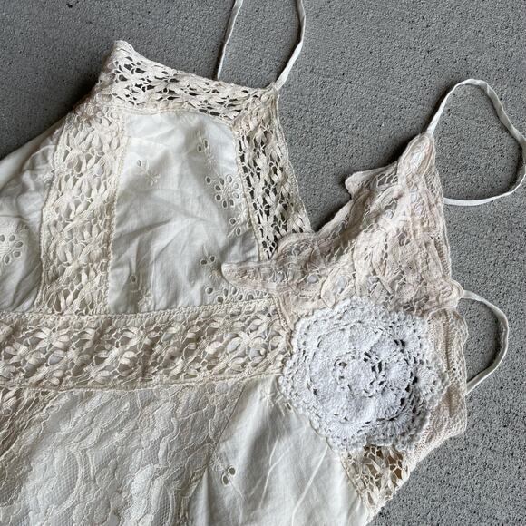 Kimchi Blue Laney Spliced Lace Slip Dress NWT boho dainty cottage fairy | Size L - Picture 5 of 8